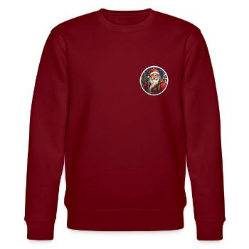 Weihnachtsmann Logo rund - Stanley/Stella Unisex Bio-Sweatshirt CHANGER  - Burgunderrot - Vorne - Nik (191cm) & Marisol (170cm)