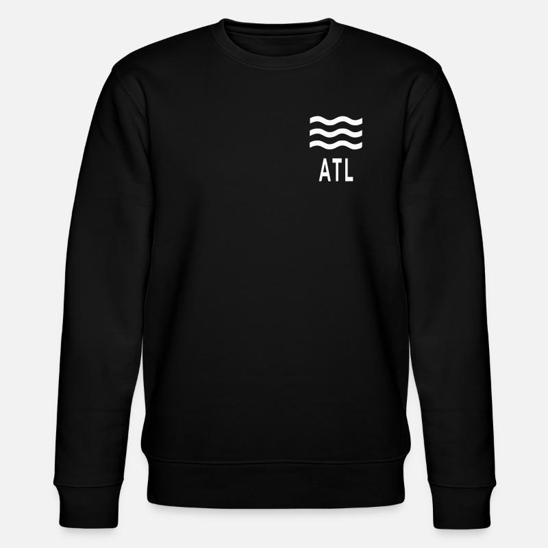 ATL Waves Graphic Tee - Stanley/Stella CHANGER Unisex Organic Sweatshirt - black