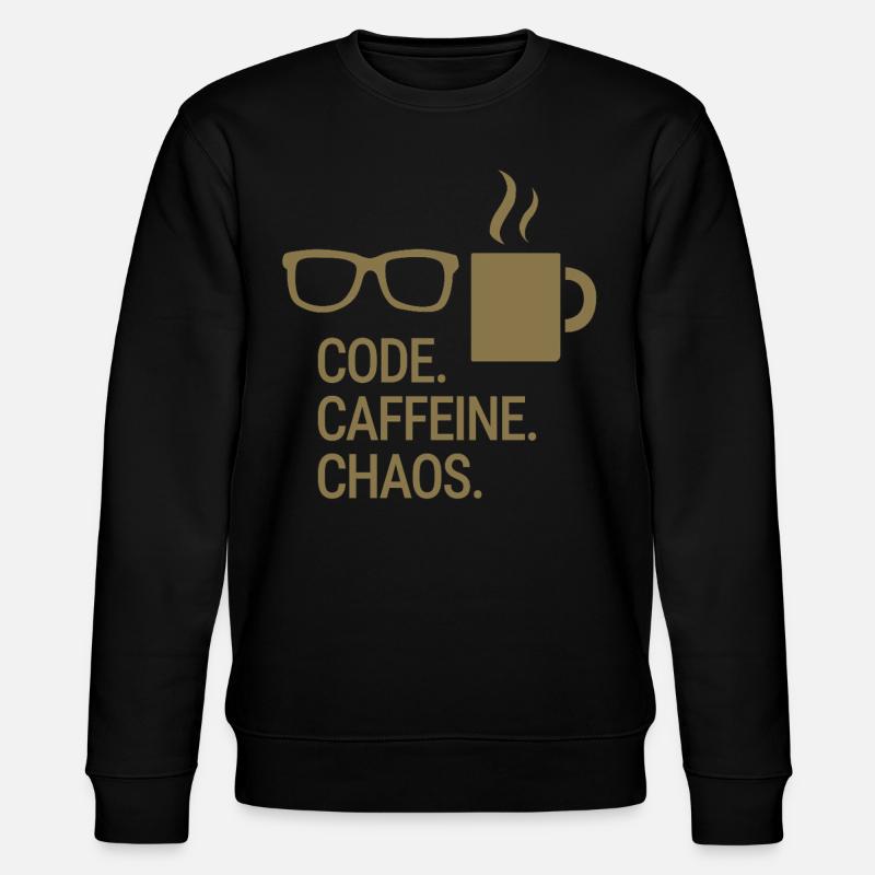 Code. Caffeine. Chaos. - Stanley/Stella CHANGER Unisex Organic Sweatshirt - black