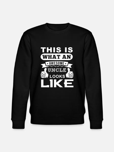 Sådan ser en fantastisk onkel ud - Stanley/Stella økologisk unisex-sweatshirt CHANGER - sort