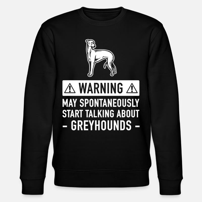 Funny Greyhound Gift Idea - Stanley/Stella CHANGER Unisex Organic Sweatshirt - black