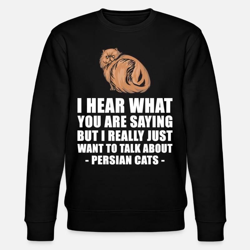 Chat persan mignon cadeau - Sweat bio CHANGER Stanley/Stella Unisexe - noir