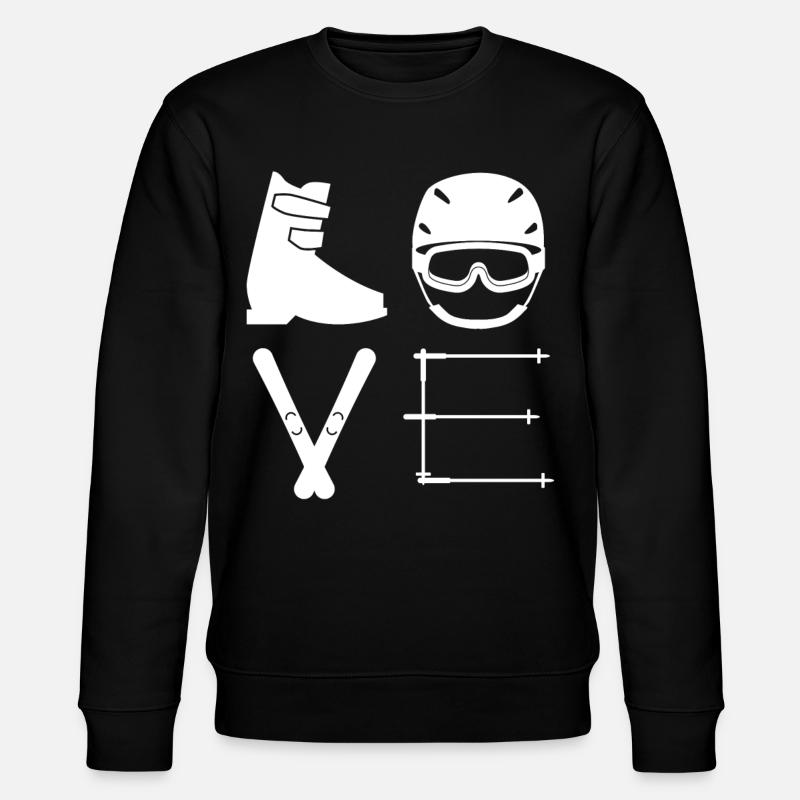 Ski love - Stanley/Stella Unisex Bio-Sweatshirt CHANGER  - Schwarz