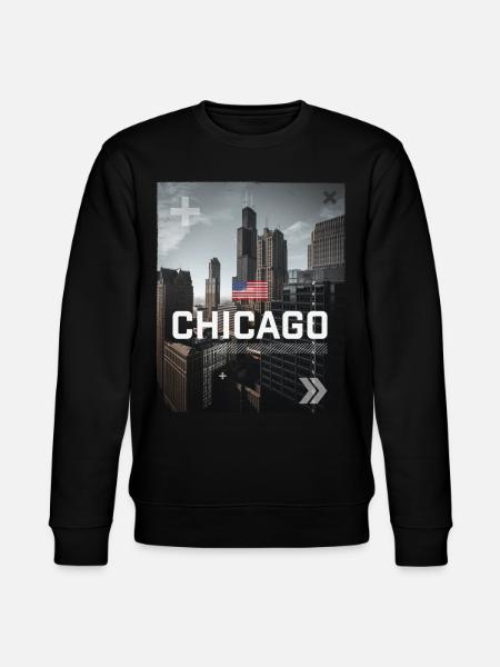 Chicago - Stanley/Stella Unisex Bio-Sweatshirt CHANGER  - Schwarz