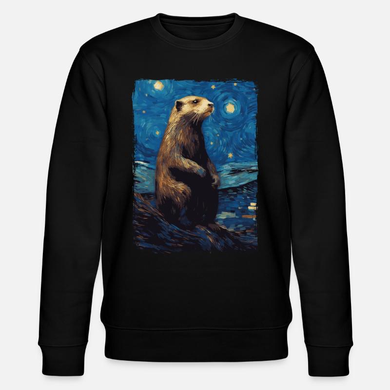 Loutre Nuit étoilée - Sweat bio CHANGER Stanley/Stella Unisexe - noir