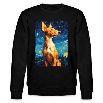Podenco Starry Night - Stanley/Stella Unisex Bio-Sweatshirt CHANGER  - Schwarz - Vorne - Nik (191cm) & Marisol (170cm)