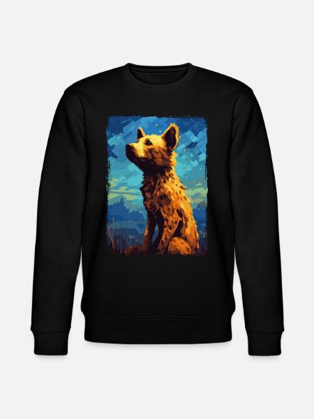 Hyäne Starry Night - Stanley/Stella Unisex Bio-Sweatshirt CHANGER - Schwarz