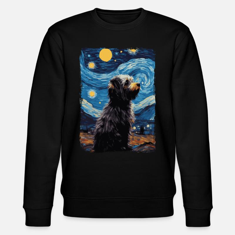 Havanese Starry Night - Stanley/Stella CHANGER Unisex Organic Sweatshirt - black