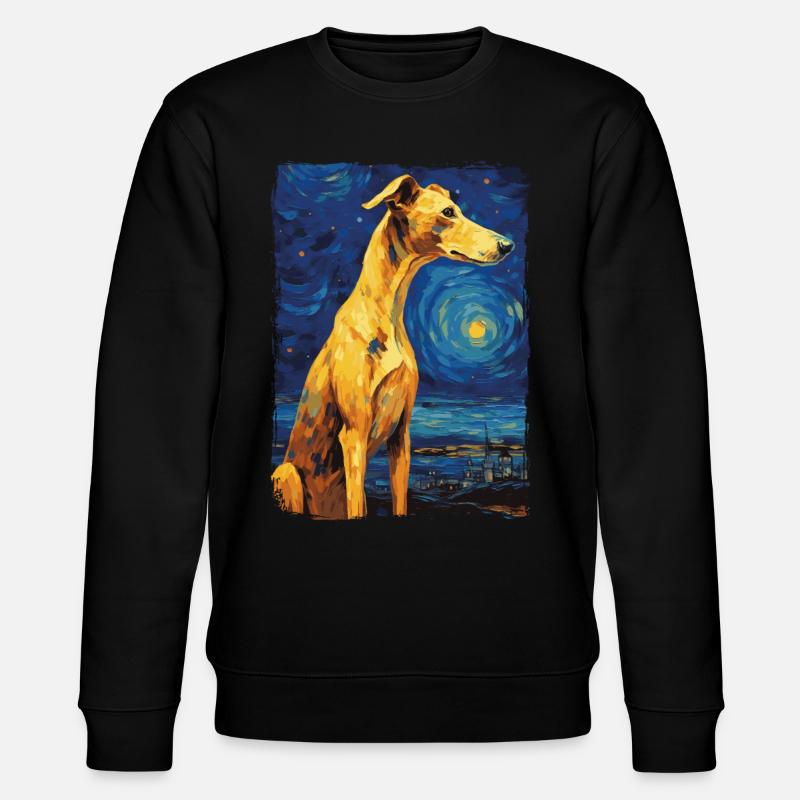 Galgo Espanol Starry Night - Stanley/Stella Unisex Bio-Sweatshirt CHANGER  - Schwarz