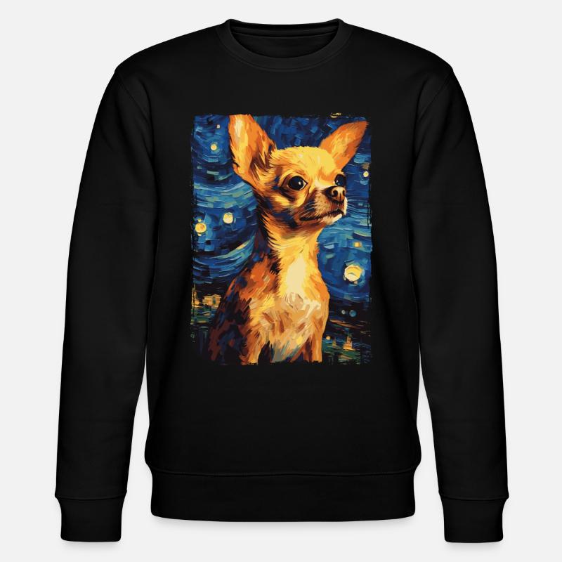 Chihuahua Nuit étoilée - Sweat bio CHANGER Stanley/Stella Unisexe - noir