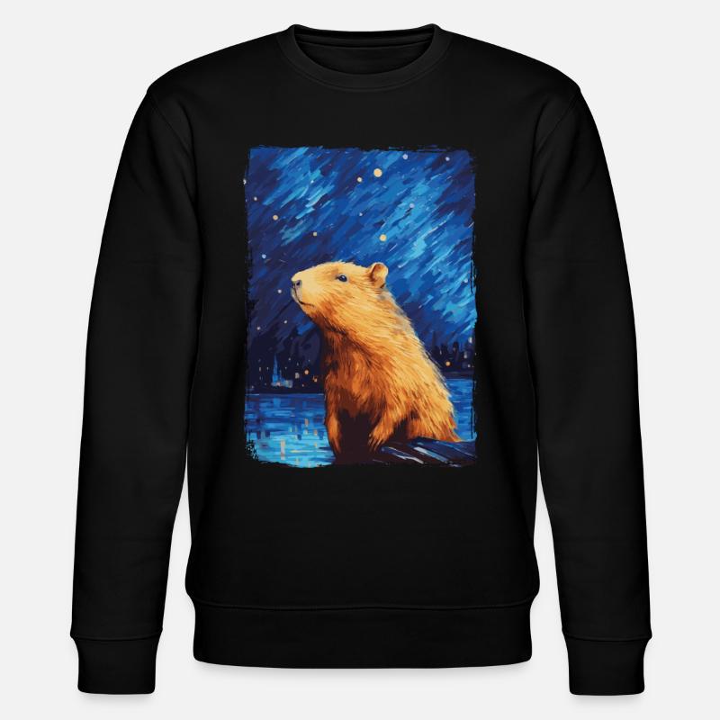 Capybara Nuit étoilée - Sweat bio CHANGER Stanley/Stella Unisexe - noir