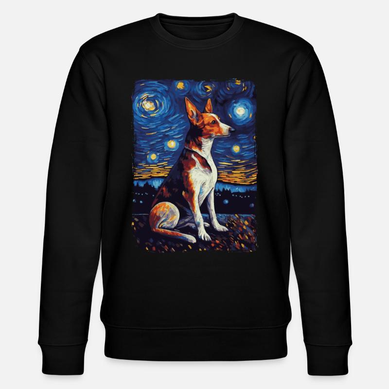 Podenco Starry Night - Stanley/Stella Unisex Bio-Sweatshirt CHANGER  - Schwarz