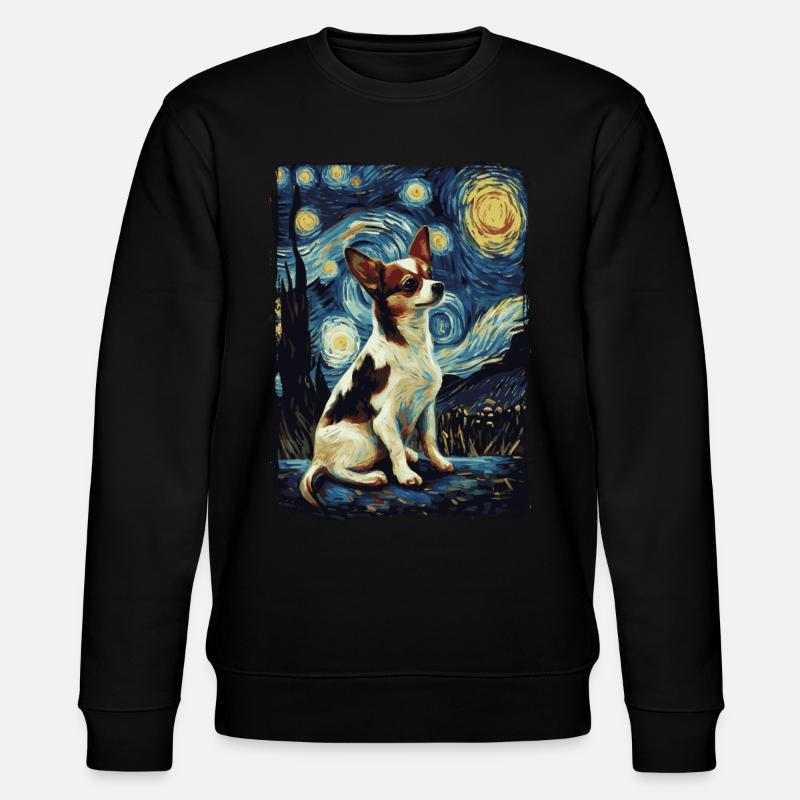 Chihuahua Starry Night - Stanley/Stella Unisex Bio-Sweatshirt CHANGER  - Schwarz