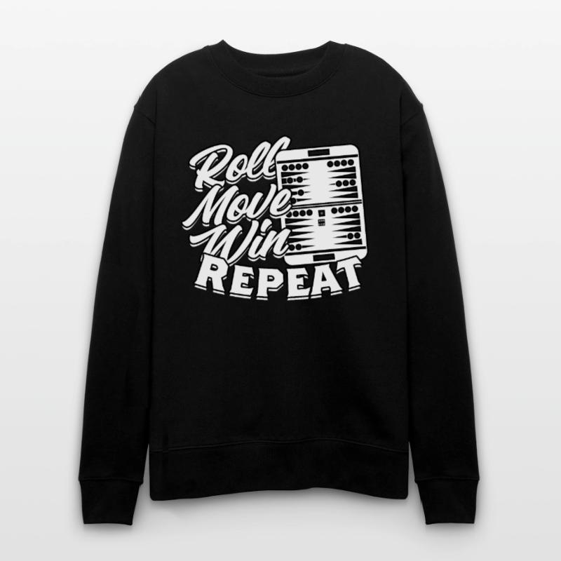 Backgammon Roll Move Win Repeat Stanley/Stella CHANGER Unisex Organic Sweatshirt