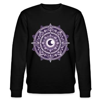 Moon Mandala Design Aesthetic Pattern - Stanley/Stella CHANGER Unisex Organic Sweatshirt - black - Front - Nik (191cm) & Marisol (170cm)
