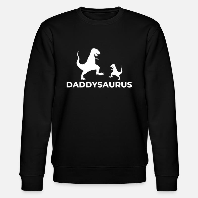 Daddysaurus - Stanley/Stella Unisex Bio-Sweatshirt CHANGER  - Schwarz