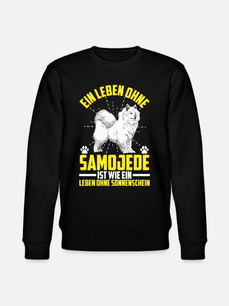 Leben ohne Samojede Schlittenhund - Stanley/Stella Unisex Bio-Sweatshirt CHANGER  - Schwarz