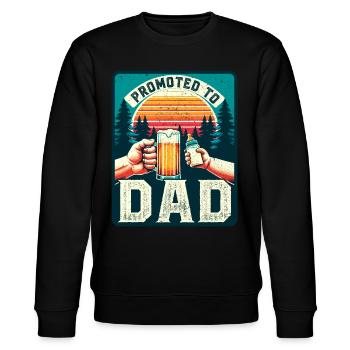 Werdender Papa loading Zukünftiger Vater - Stanley/Stella Unisex Bio-Sweatshirt CHANGER  - Schwarz - Vorne - Nik (191cm) & Marisol (170cm)