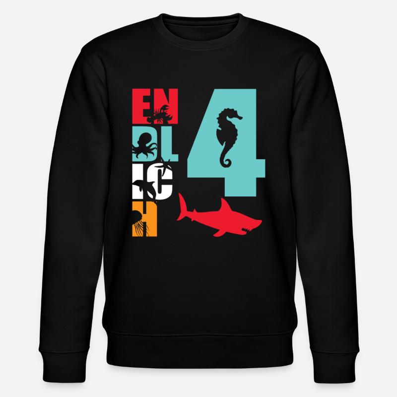 Finally 4 Shark Fish - Stanley/Stella CHANGER Unisex Organic Sweatshirt - black
