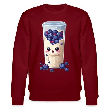 Myrtilles Mignon Milkshake Kawaii Fun - Sweat bio CHANGER Stanley/Stella Unisexe - bordeaux - Devant - Nik (191cm) & Marisol (170cm)