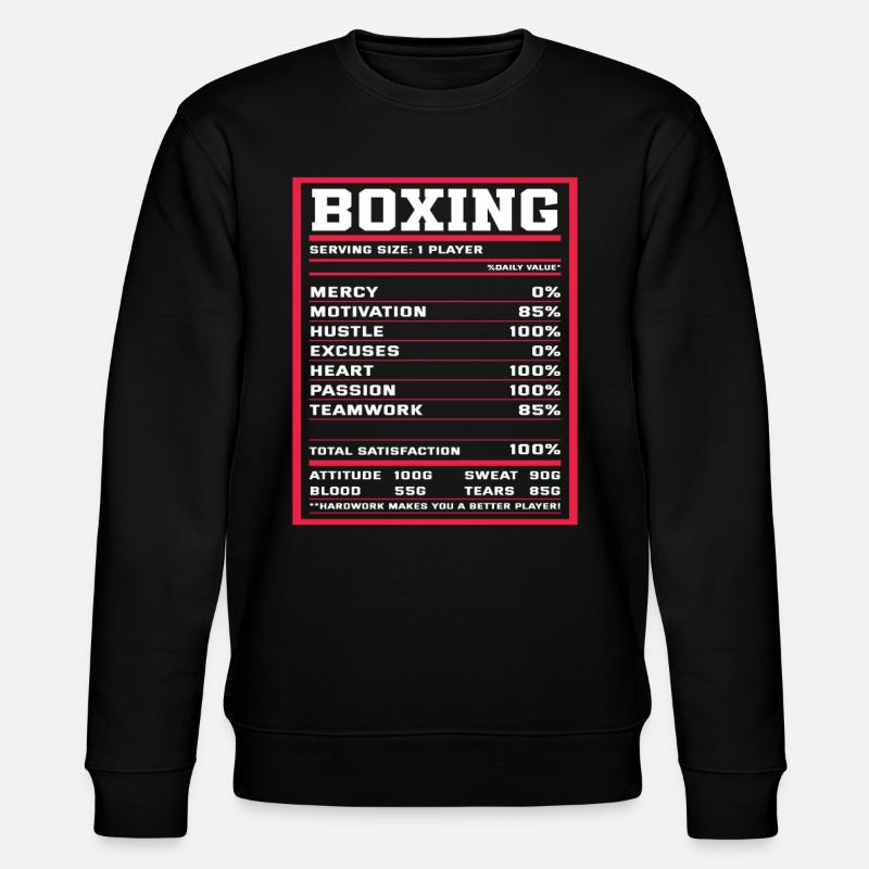 Boxe - Sweat bio CHANGER Stanley/Stella Unisexe - noir