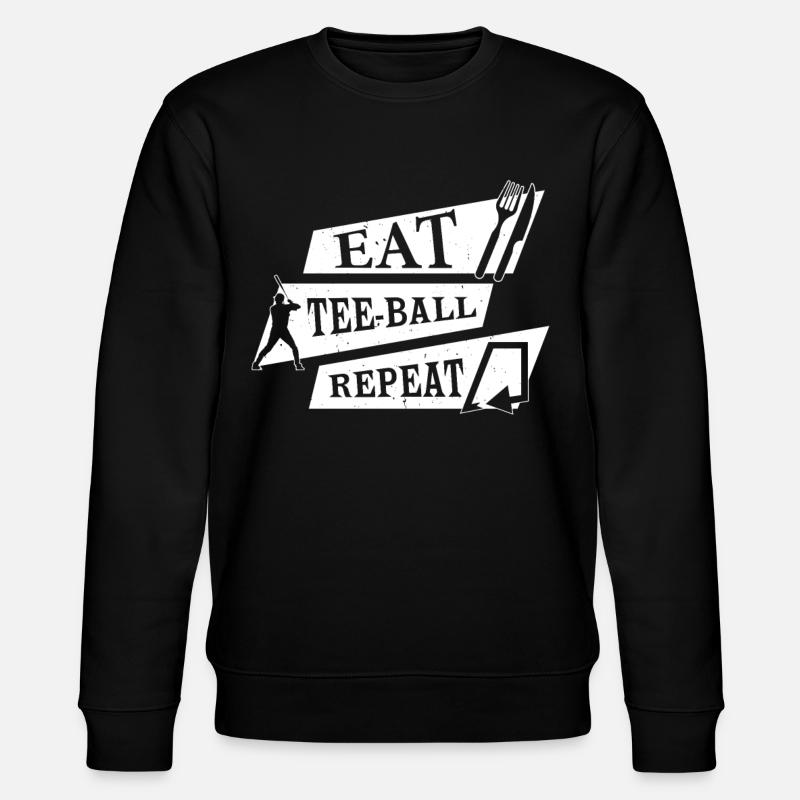 Eat Tee-ball Repeat - Tee-ball Game - Stanley/Stella Unisex Bio-Sweatshirt CHANGER  - Schwarz