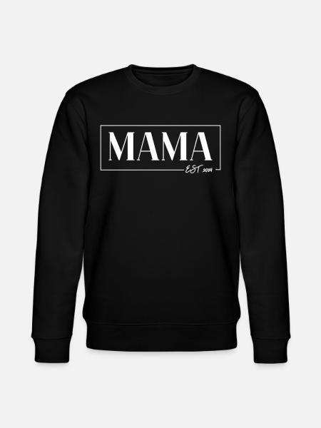 MAMA EST. 2024 - Mami Mor Mor Mor Fødsel - Stanley/Stella økologisk unisex-sweatshirt CHANGER - sort