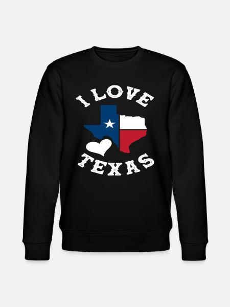 Texas I Love - Stanley/Stella CHANGER Unisex Organic Sweatshirt - black
