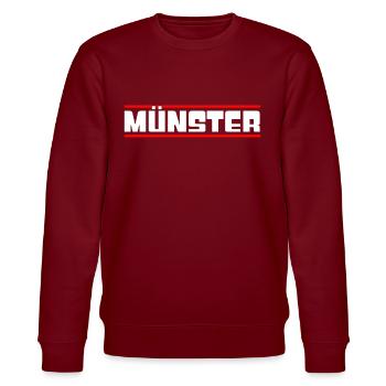 Münster - Stanley/Stella Unisex Bio-Sweatshirt CHANGER  - Burgunderrot - Vorne - Nik (191cm) & Marisol (170cm)