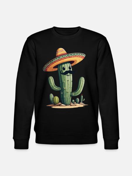 Cactus Fiesta Funny Mexican Holiday - Stanley/Stella CHANGER Unisex Organic Sweatshirt - black