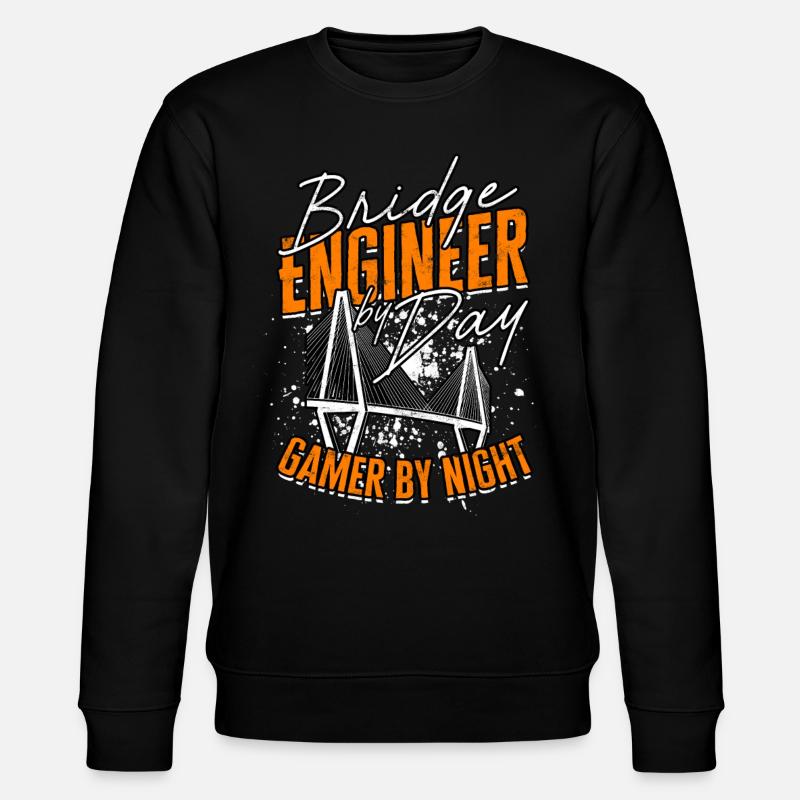 Civil Engineering Bridge Engineer - Stanley/Stella CHANGER Unisex Organic Sweatshirt - black