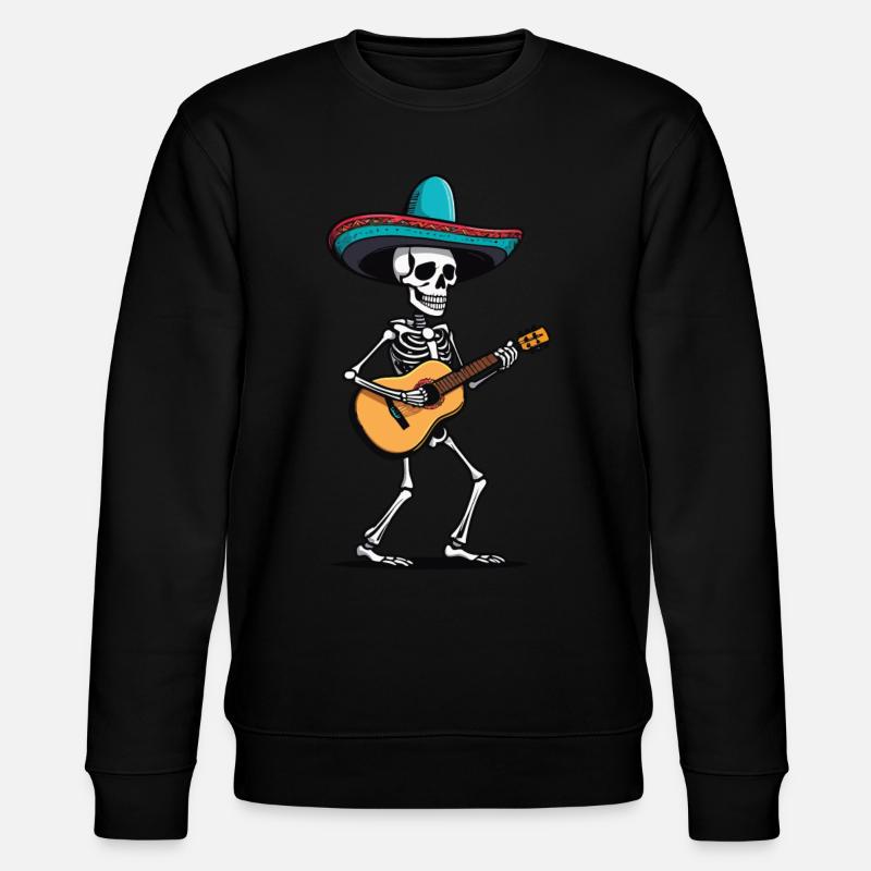 Guitariste squelette mariachi mexicain - Sweat bio CHANGER Stanley/Stella Unisexe - noir