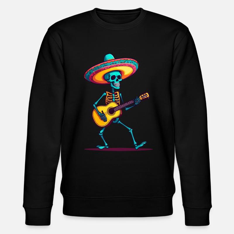 Guitariste squelette mariachi mexicain - Sweat bio CHANGER Stanley/Stella Unisexe - noir