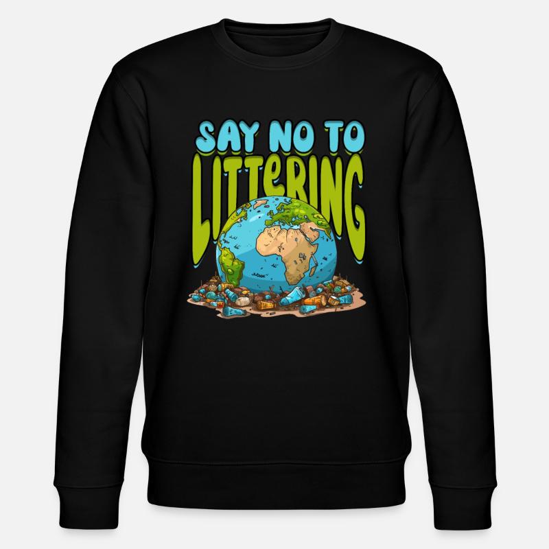 Umweltschützer Klimaschutz - Stanley/Stella Unisex Bio-Sweatshirt CHANGER  - Schwarz