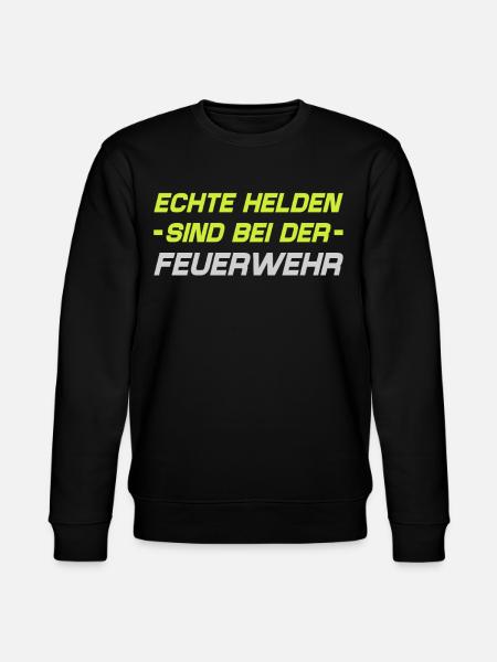 Firefighter Tshirt Firefighter Firefighter 112 - Stanley/Stella CHANGER Unisex Organic Sweatshirt - black