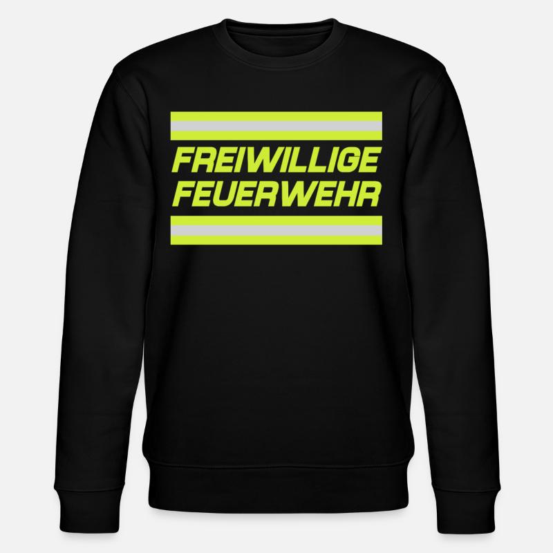 Firefighter Tshirt Firefighter Firefighter 112 - Stanley/Stella CHANGER Unisex Organic Sweatshirt - black