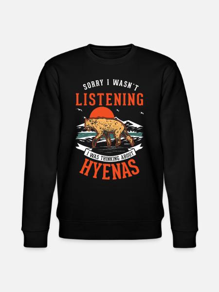 Hyäne Geschenk Erdwolf Hyena - Stanley/Stella Unisex Bio-Sweatshirt CHANGER  - Schwarz