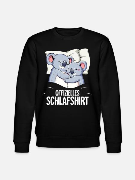 Official Koala Sleep Shirt - Stanley/Stella CHANGER Unisex Organic Sweatshirt - black