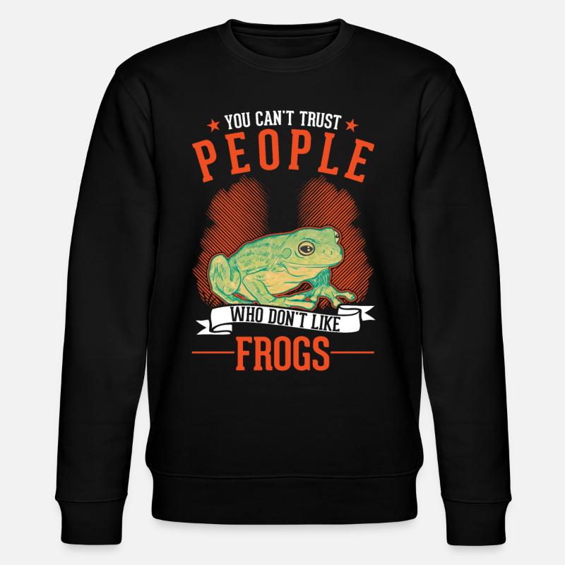 Frog Gift Tree Frog - Stanley/Stella CHANGER Unisex Organic Sweatshirt - black