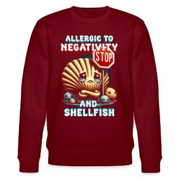 Allergie aux fruits de mer - Sweat bio CHANGER Stanley/Stella Unisexe - bordeaux - Devant - Nik (191cm) & Marisol (170cm)