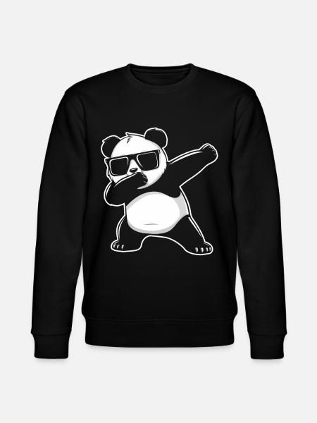 Panda Panda Bear Funny - Stanley/Stella CHANGER Unisex Organic Sweatshirt - black