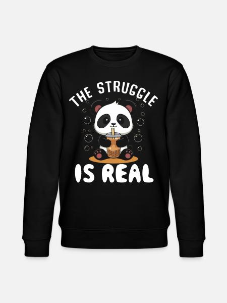 Panda Panda Bear Funny - Stanley/Stella CHANGER Unisex Organic Sweatshirt - black
