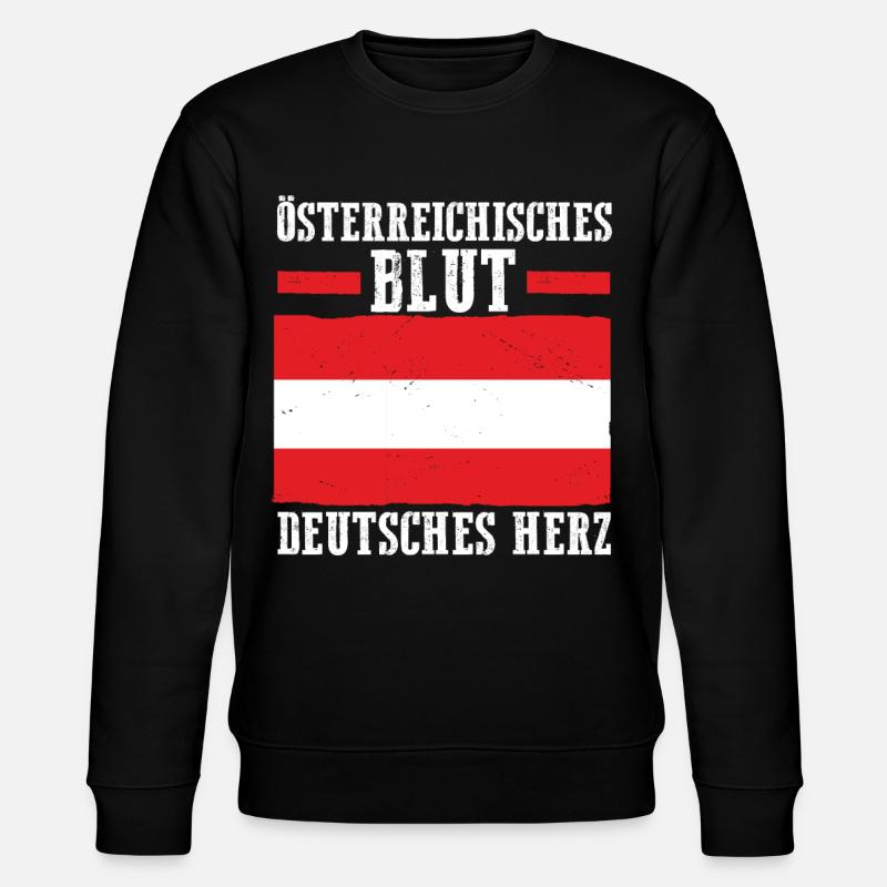 Austrian German Austria - Stanley/Stella CHANGER Unisex Organic Sweatshirt - black