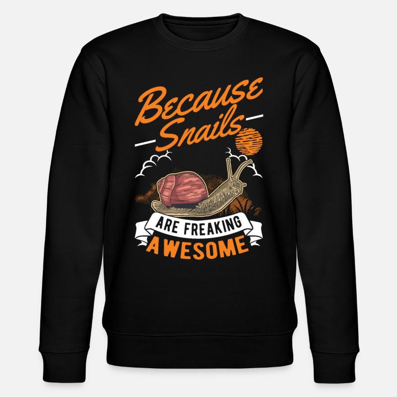 Snail Gift Vineyard Snail - Stanley/Stella CHANGER Unisex Organic Sweatshirt - black