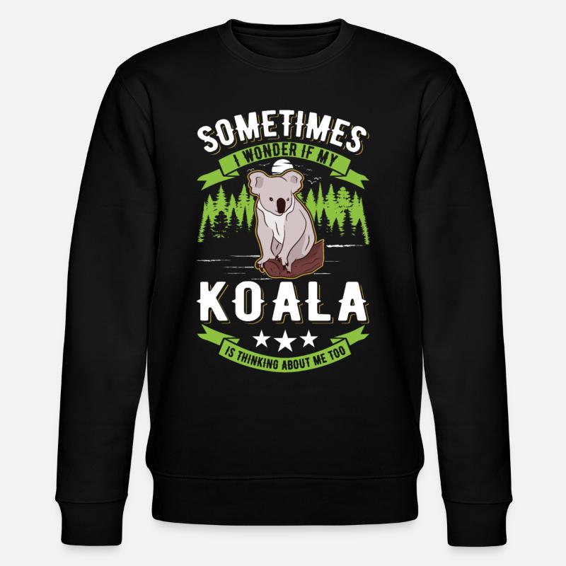 Koala Liebhaber Koalabär - Stanley/Stella Unisex Bio-Sweatshirt CHANGER  - Schwarz