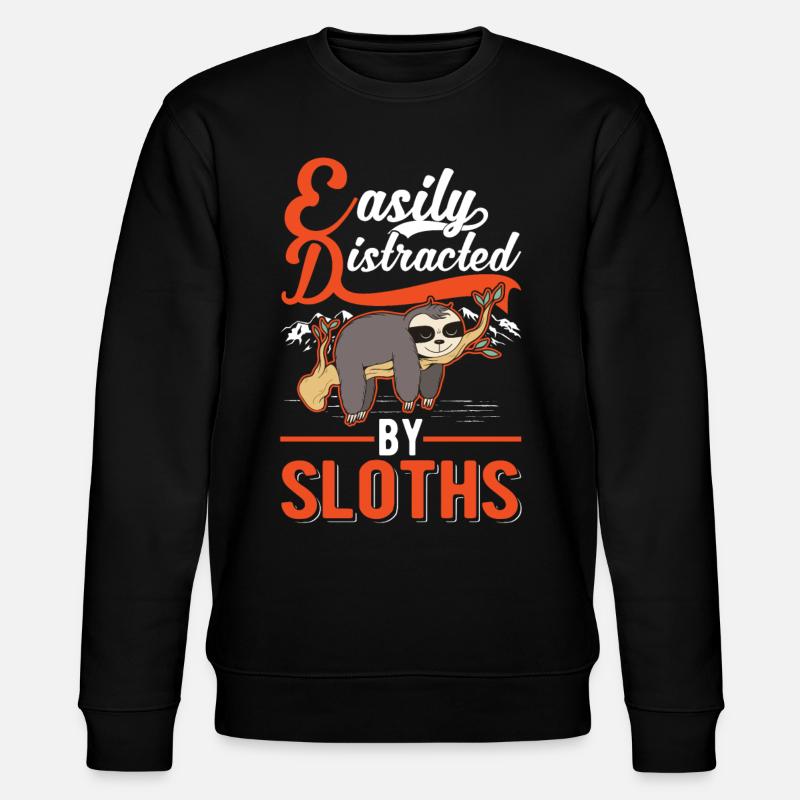 Sloth Gift Sloth - Stanley/Stella CHANGER Unisex Organic Sweatshirt - black