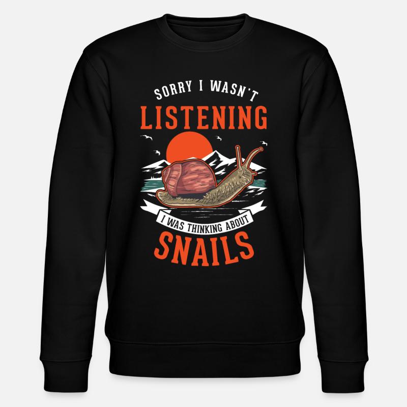 Snail Gift Vineyard Snail - Stanley/Stella CHANGER Unisex Organic Sweatshirt - black