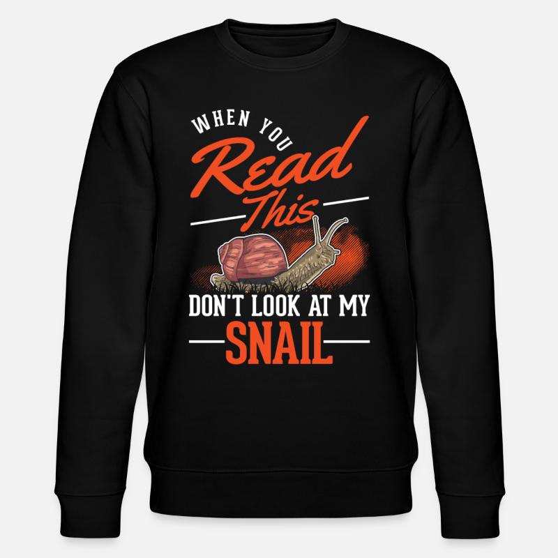 Snail Gift Vineyard Snail - Stanley/Stella CHANGER Unisex Organic Sweatshirt - black