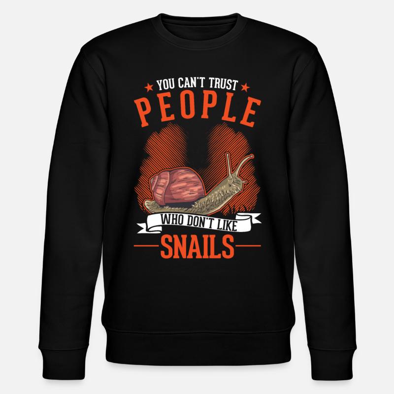 Snail Gift Vineyard Snail - Stanley/Stella CHANGER Unisex Organic Sweatshirt - black