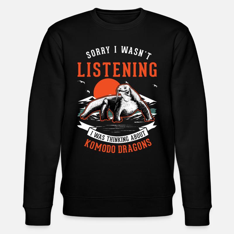 Komodowaran Waran Komododrache - Stanley/Stella Unisex Bio-Sweatshirt CHANGER  - Schwarz
